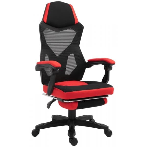 Vinsetto Cadeira de Escritório Reclinável Altura Ajustável Até 135º 58x72x(108-118)cm Vermelho - 921-233