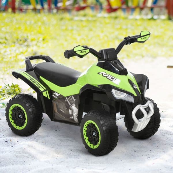 homcom Quad Elétrico Infantil com Luzes e Música 67,5x38x44cm Verde