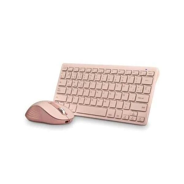 Teclado NGS Fantasy Kit + Rato Sem Fios Espanhol Rosa