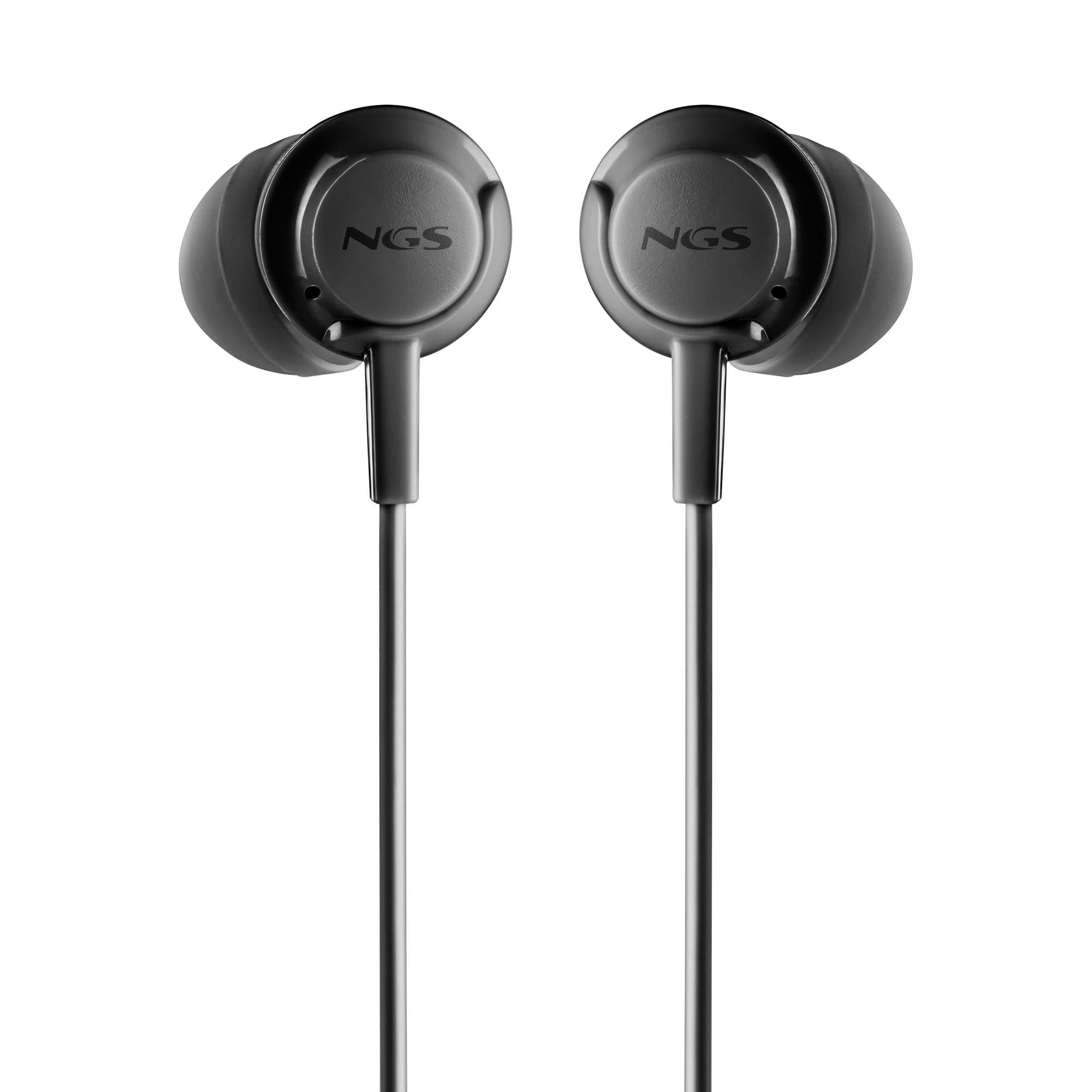 NGS Cross Drift Black In-Ear Headphones with Microphone, 3.5mm Jack, Wired
