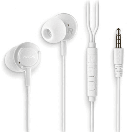 NGS Cross Drift White Fones de Ouvido Intra-auriculares com Fios Jack 3.5mm