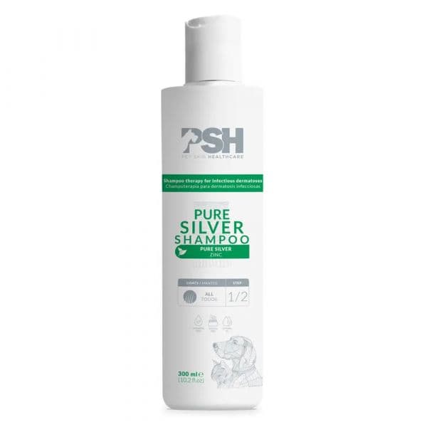 PSH Shampoo Pure Silver para Cães e Gatos 300 ml