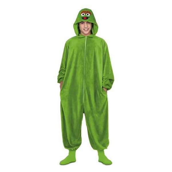 Viving Costumes Pijama Oscar El Gruñón Disfarce Verde M-L