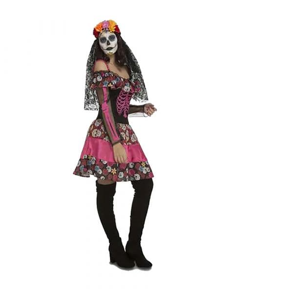 MOM Fun Company Fantasia de Dia Dos Mortos 2XL Pink