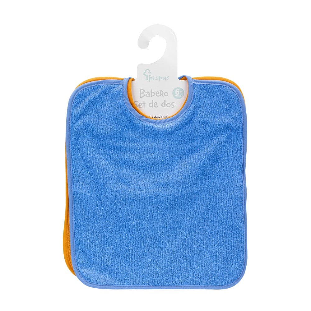 Pack 2 Babetes Terry Cor Com Fita Azul Interbaby