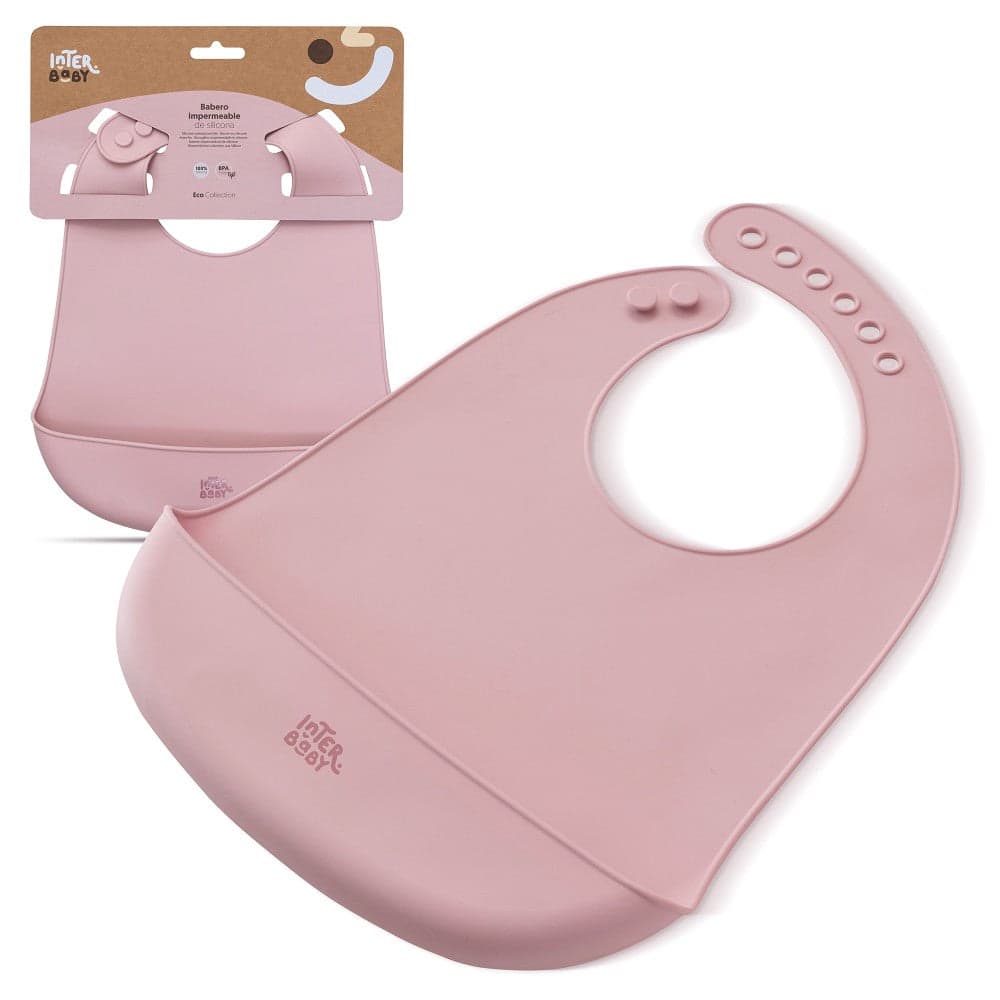 Interbaby Babete de Silicone Rosa Escuro