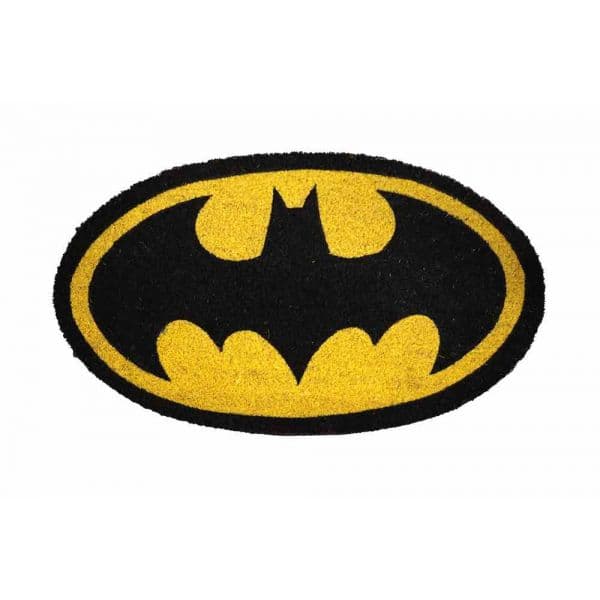 Tapete SD Toys Felpudo Oval Batman Amarelo e Preto 60x40