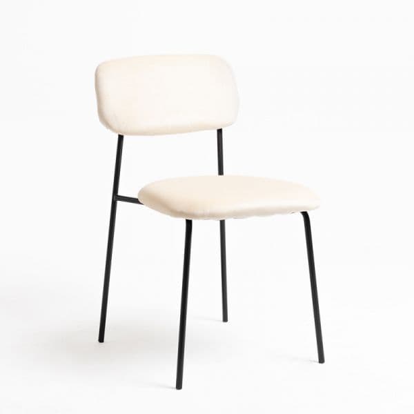 Presentes Miguel Cadeira Vius Black Veludo Beige