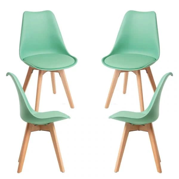 Presentes Miguel Conjunto 4 Cadeiras Synk Basic Verde Jade