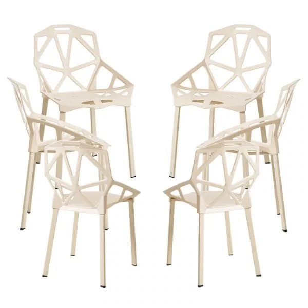 Presentes Miguel Conjunto 6 Cadeiras Omega Beige