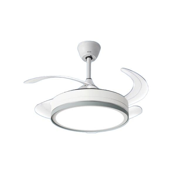 HTW Ventilador de Teto HTW-VT-33RET2 com Iluminação LED, 6 Velocidades e Controlo Remoto, 32W/33W e Aspas Retráteis