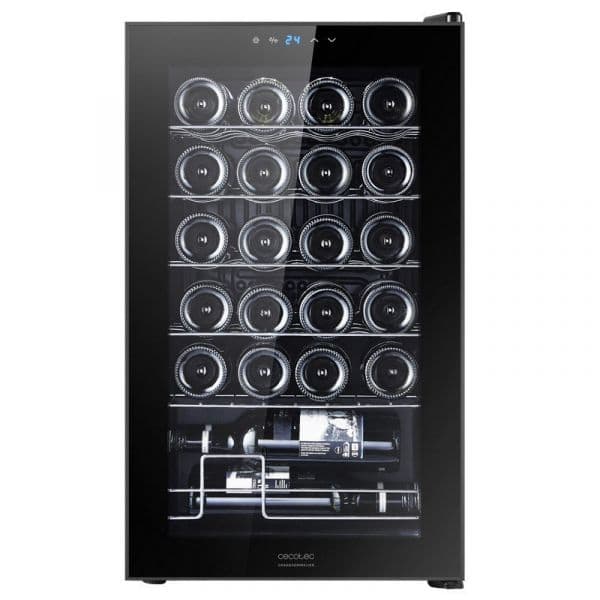 GARRAFEIRA CECOTEC C/ COMPRESSOR P/ 24 GARRAFAS PRETA