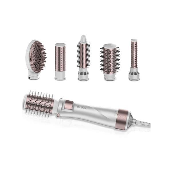 Cecotec Escova Modeladora de Cabelo Bamba CeramicCare 5-em-1 Pro Branca