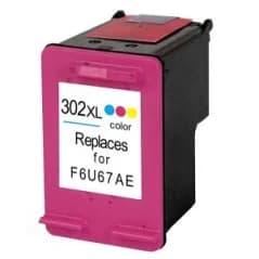 3 unid x Tinteiro HP 302XL Cores remanufacturado F6U67AE