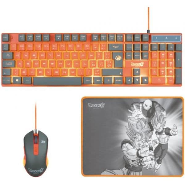 FR-TEC Combo Gaming Teclado + Rato + Tapete de Rato Dragon Ball - DBPCPACK (Teclado Espanhol)