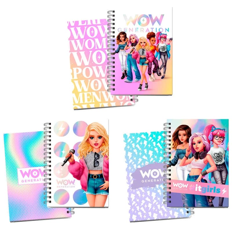 Bloco de Notas A5 - Wow Generation (Sortido)