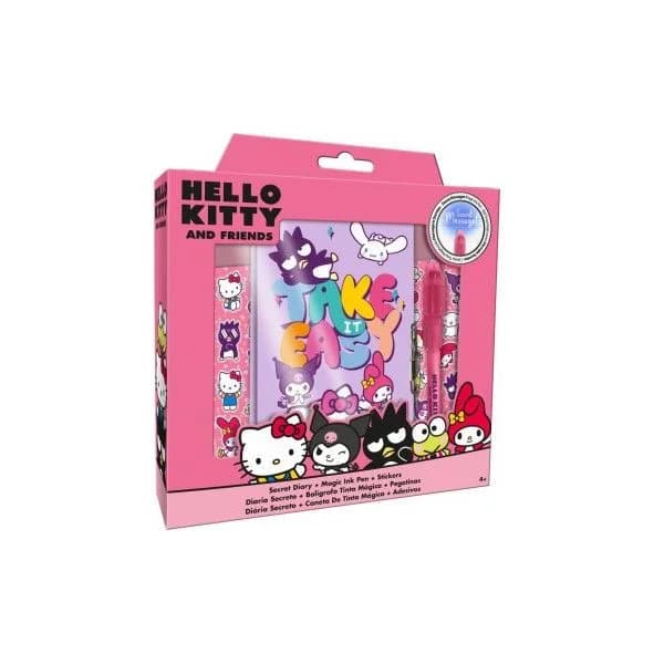 Kids Licensing Caderno + Caneta Mágica Hello Kitty and Friends HK50184 Multicolor