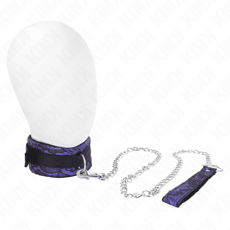 Kink Colar Curto de Renda de Veludo com Cinto 105 cm com Defeito em Nylon 44 x 5,5 cm
