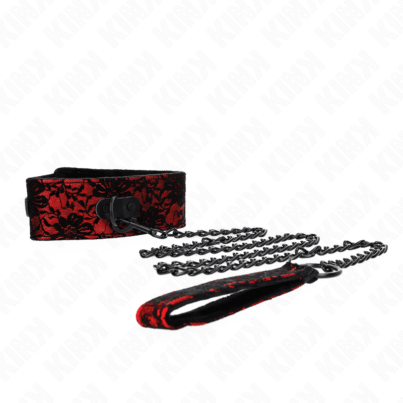 Kink Colar de Renda com Cinto com Cinto de Couro Real 105 cm / 44 x 5,5 cm