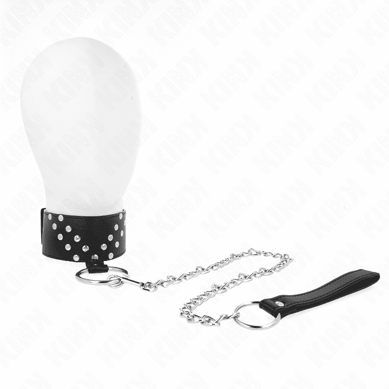 Kink Colar com Cinto 65 cm com Rebite V Ajustável 36-43 cm x 5 cm