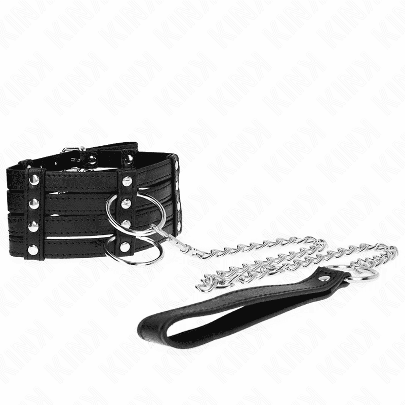 Kink Colar com Cinto 65 cm Sub Estilo Ajustável 35-51 cm x 7 cm - D-240772