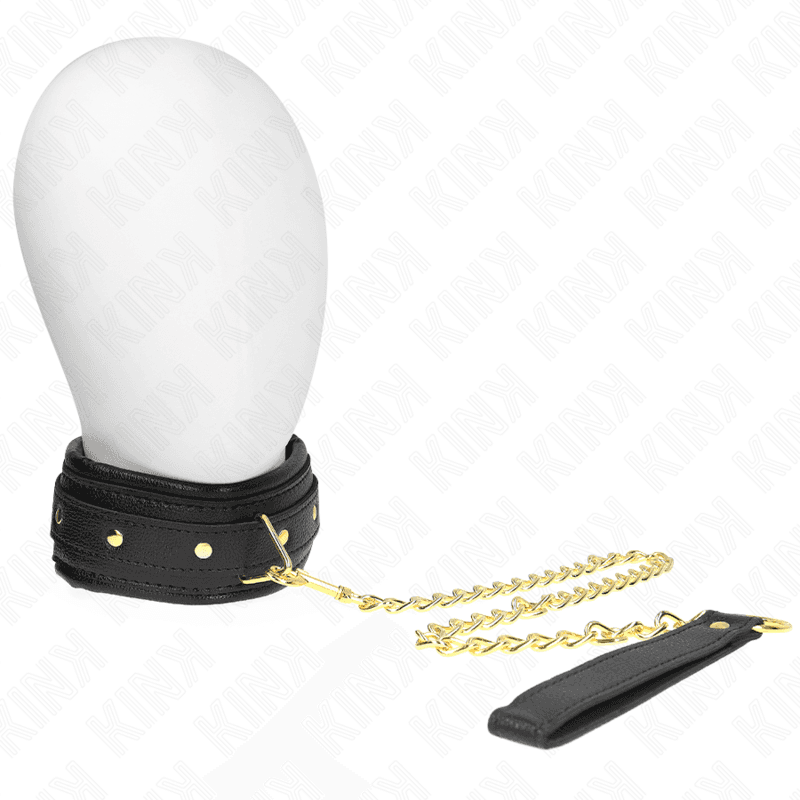 Kink Colar com Esponja Alça de Imitação de Couro Modelo 1 Ajustável 37-54 cm x 3 cm