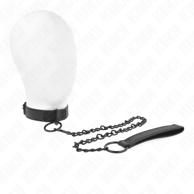 Kink Colar com Trela Escura 65 cm Ajustável 37-54 cm x 3 cm