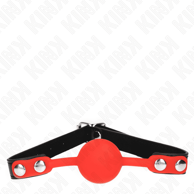 KINK – BOLA SILICONE VERMELHA MORDAÇA 4 CM 60 X 2 CM
