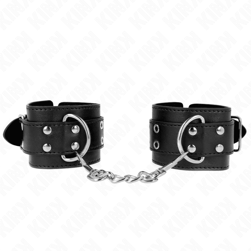 Kink Punhos com Fivela Dupla Preto Ajustáveis 19-26 cm