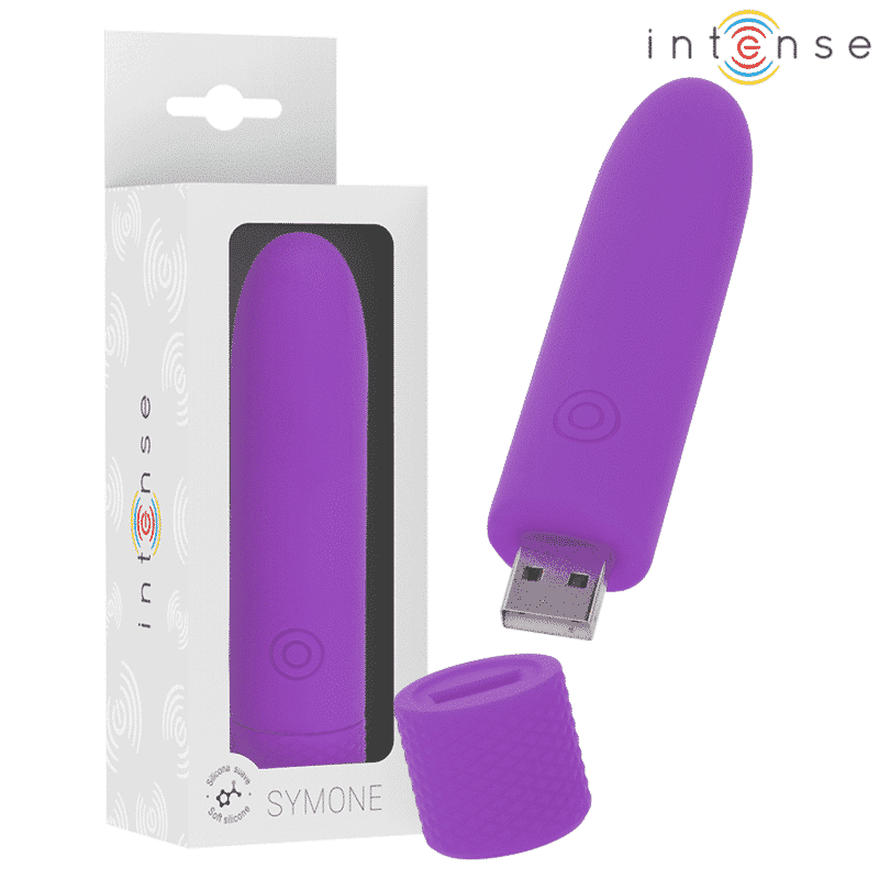 Intense – Symone Usb Recarregável Vibratória Bullet 8 Vibrações Roxo 10 X 2,2 Cm