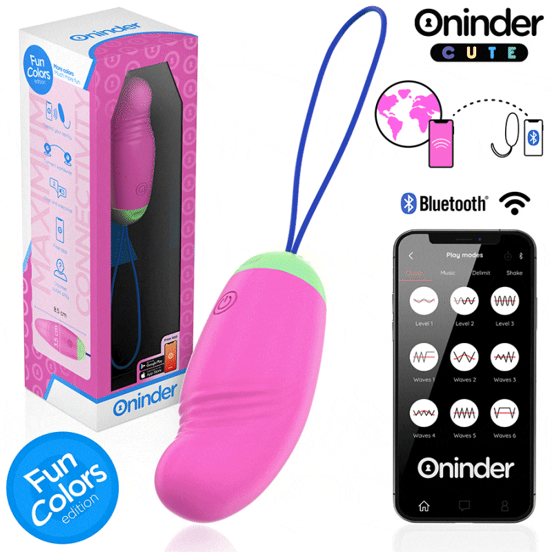 Oninder CUTE Ovo Vibro-Giratório Love Pleasure 360 Silicone