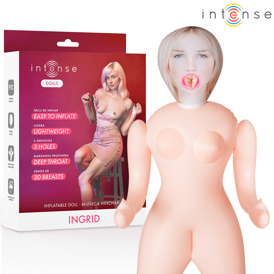 Intense Dolls Ingrid Boneca Inflável Com Três Orifícios