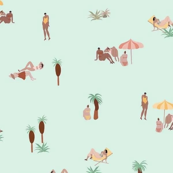Coordonne Papel de Parede Ilustração Rosa
