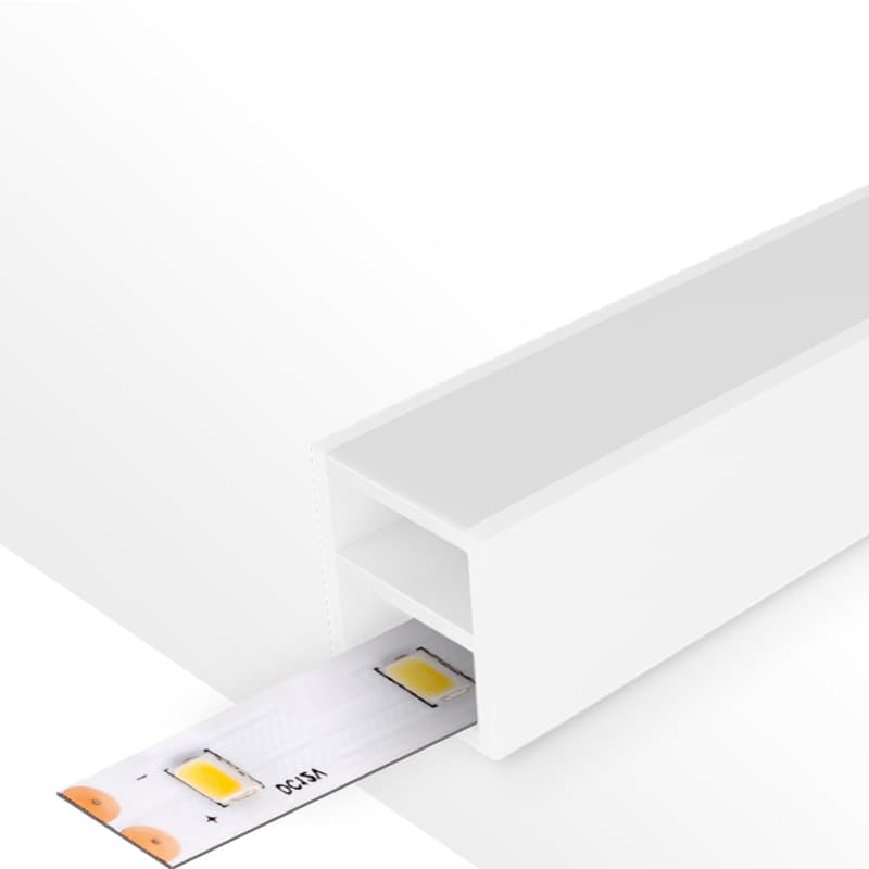 Perfil Silicone 12X12 para Fitas de LED - 20 Metros