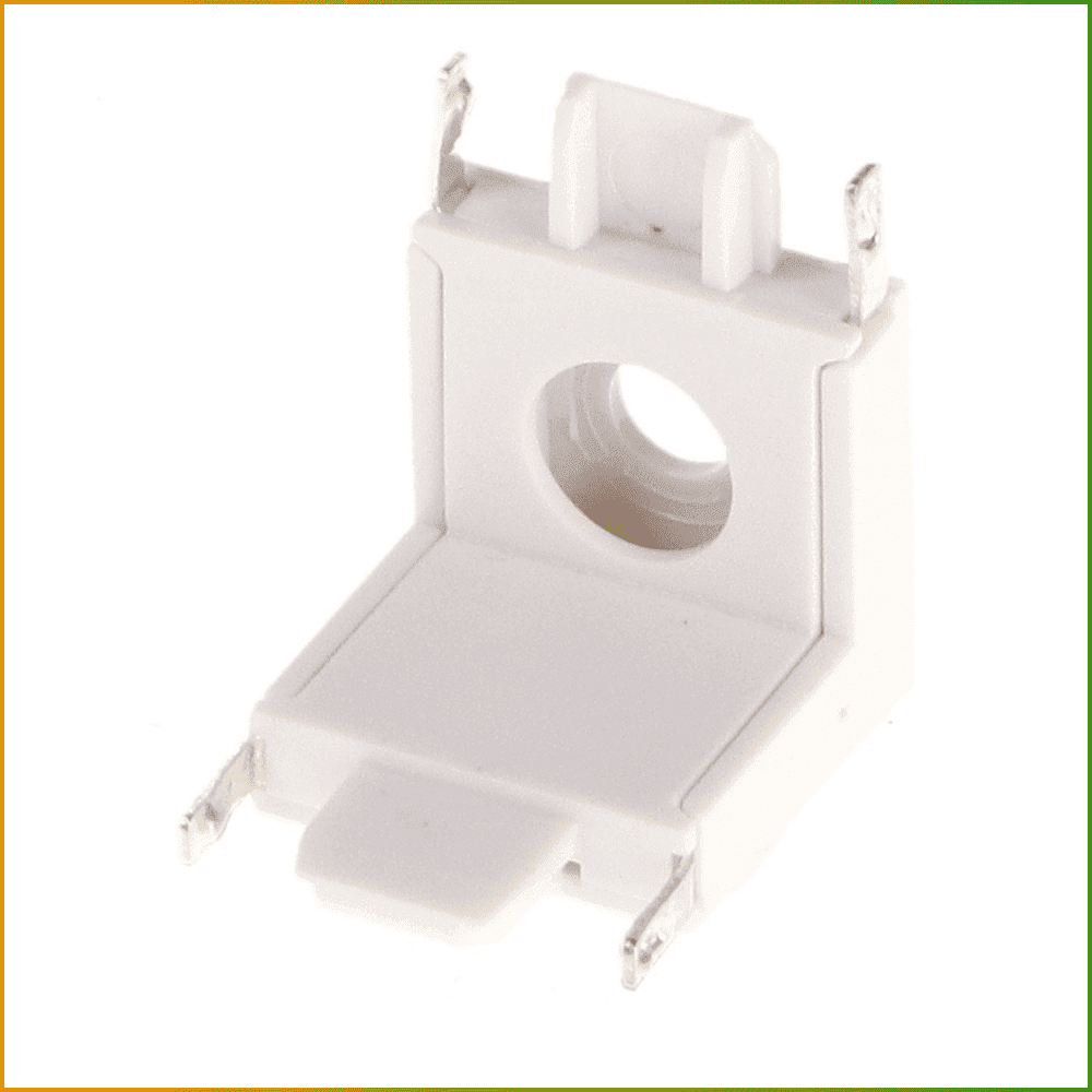 União Em L Vertical Para Calha Magnética Serie 5Mm Branco