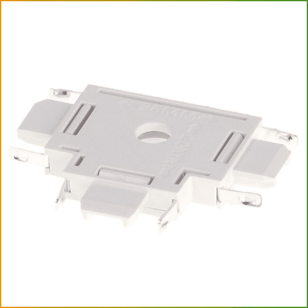 União Horizontal T Para Calha Magnético Serie 5Mm Branco