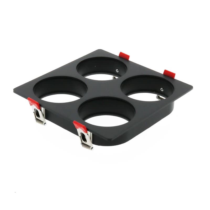 Aro Fixo Redondo Preto Serie Infinity Para GU10/mr16