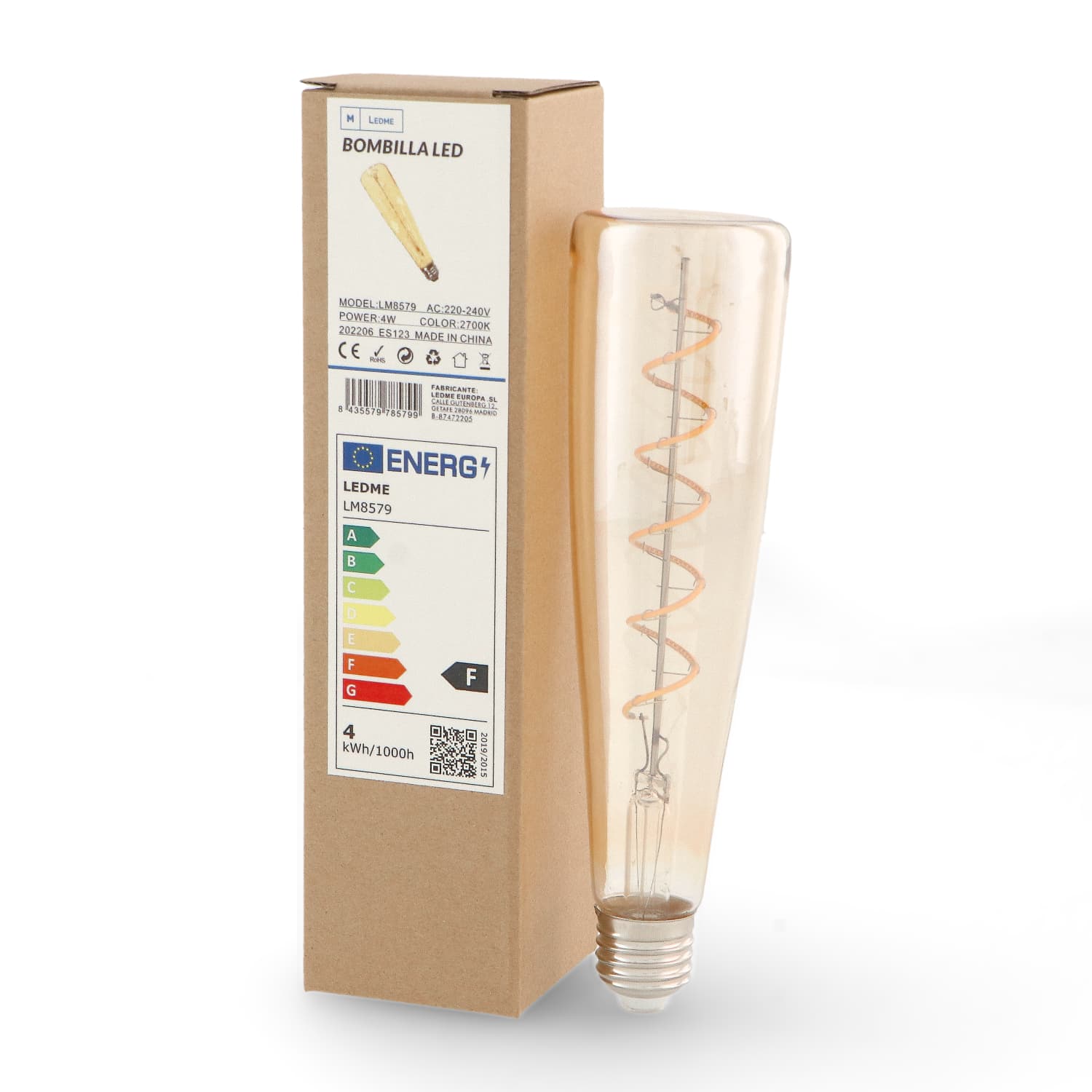 Lâmpada LED E27 R63 9W 3000K