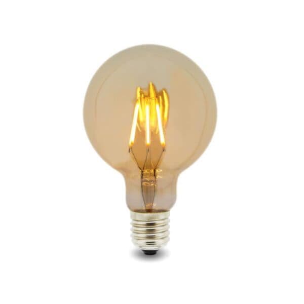 LAMPADA LED FILAMENTO E27 G80 6W AMBAR 2300K
