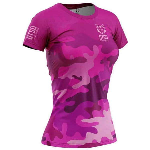 Otso M/corta Camo Pink Short Sleeve T-shirt Rosa XS Mulher
