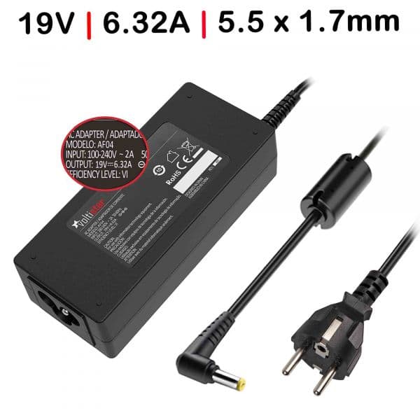 Carregador para Portatil Acer 120W 19V 6.32A 5.5X1.7MM - AD00045