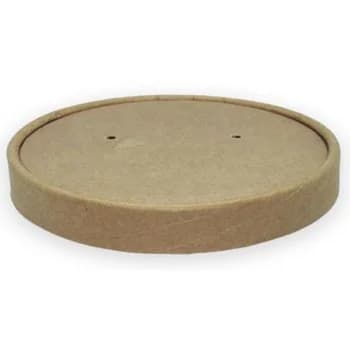 Tampa Ø11,5cm Caixa Alimentar Cartão Kraft Redonda 25un - 6621325