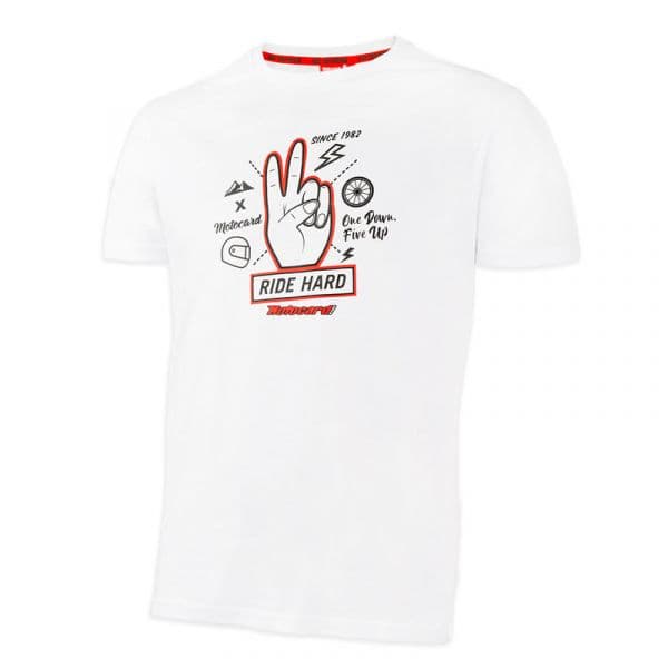 Motocard Camisola Biker Wave White L
