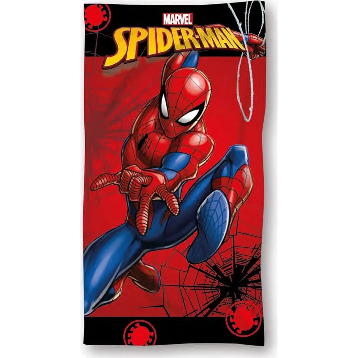 Toalha de Praia Microfibra Criança Homem-Aranha Teia Marvel