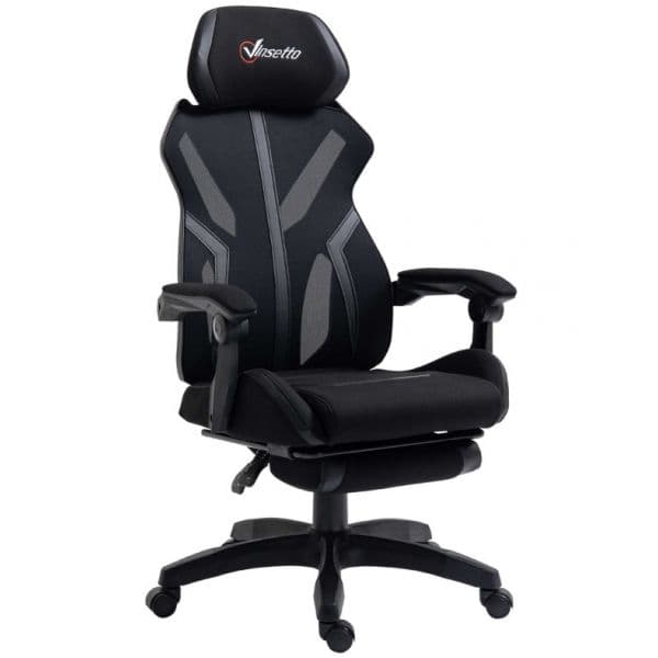 Cadeira Gaming Vinsetto Gaming com Apoio para os Pés Retrátil