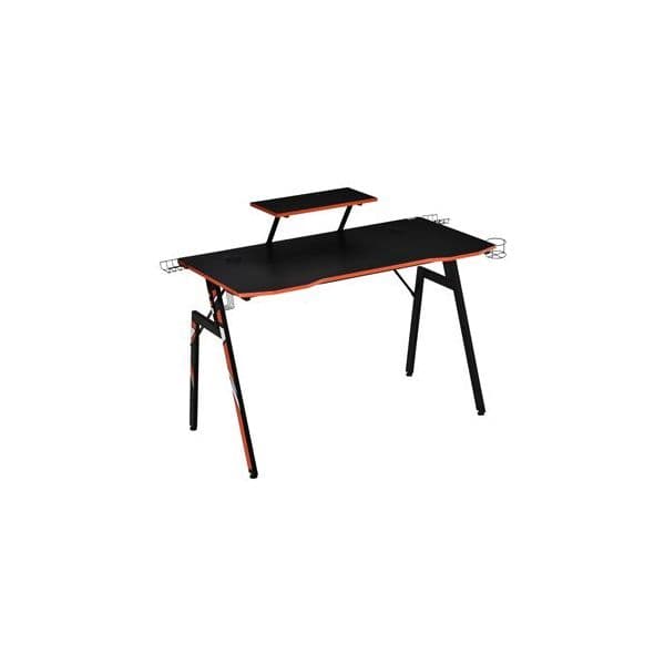 HomCom Mesa Gaming Ergonómica 120x60x94.5 Preto