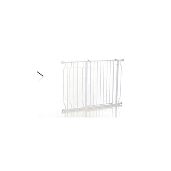 Pawhut Barreira de Segurança Extensível Escadas e Portas 75-115cm com 2 Extensões e 10-20cm Montagem a Pressão Aço