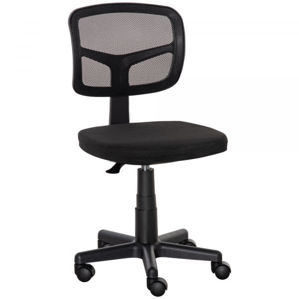 Vinsetto Cadeira de Escritório Giratória 360° Ergonómica de Malha com Altura Ajustável Preto
