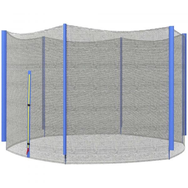 SPORTNOW Rede de Segurança para Trampolim Rede de Substituição de Trampolins com Fecho de Correr para 6 Postes Azul - A00-015V00BU Ø244 cm