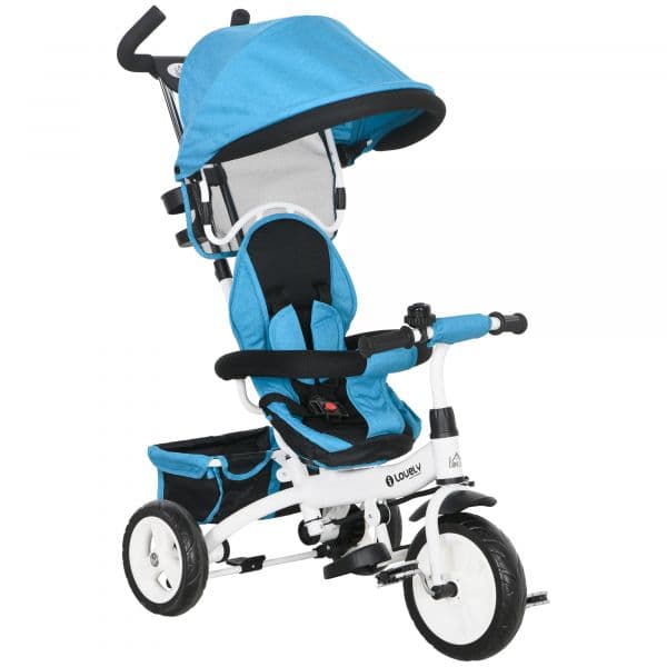HomCom Triciclo Evolutivo Bebê 370-026V00BU Azul